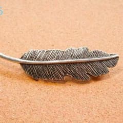 シルバードフェザー羽バレッタ　ヘアアクセサリーのサムネイル