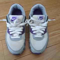 NIKE AIR MAX 90 ホワイト パープル グレー　23センチのサムネイル