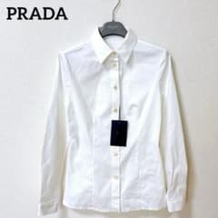 美品✨ PRADA プラダ 洗える コットン ブラウス シャツ ワイシャツ 38 