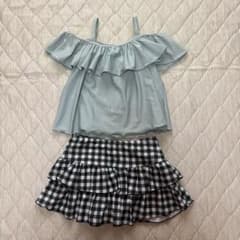 女の子用セパレート水着 フリル付きのサムネイル