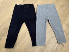 無印良品　ベビー　おなかすっぽりストレッチ十分丈リブレギンスのサムネイル