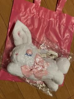 おやすみBunnyぬいぐるみポーチ 白のサムネイル