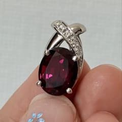 田崎真珠 タサキ TASAKI Pt900 ガーネット ダイヤモンド ペンダント 