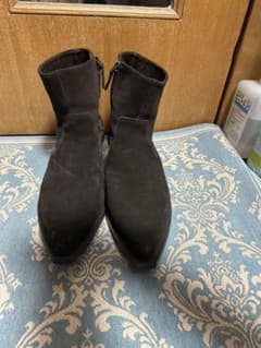 ZARA スエード調 ウエスタンブーツ ブラック 43 27.5cmのサムネイル