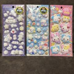 正規品　もっちりシール ぷくぷくあわわちゃん　ハッピーマーチ　シマエナガ　蓄光のサムネイル