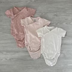 【H&M】半袖 ボディスーツ 女の子 3枚セットのサムネイル