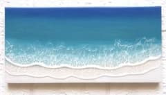 一日の疲れをリセットしたい方へ 深呼吸する海 海アート 45×22cm