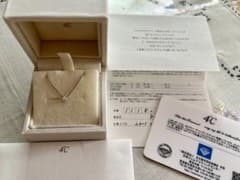 4℃ ヨンドシー プラチナ ダイヤモンド 0.159ct ネックレス☆鑑定カード 