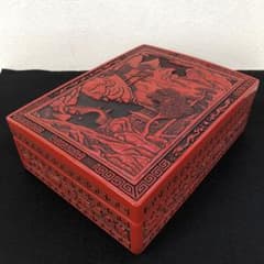 （美品未使用）仙台堆朱　山水画 美品未使用）仙台堆朱 山水画