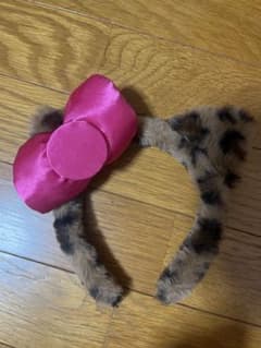 カチューシャ　キティ　 猫耳 ピンク　ヒョウ柄のサムネイル