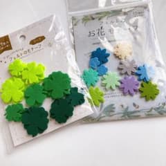 PieniSieni フェルトのモチーフ リーフ お花 セット