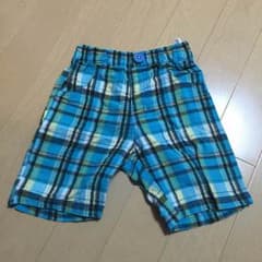 最終値下げ‼️チェックズボン 青のサムネイル