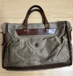美品】クレドラン ブリーフケース ビジネスバッグ ベージュ ナイロン 