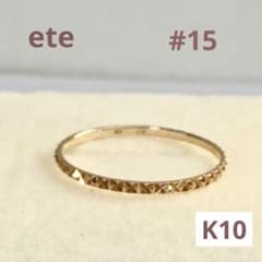 ete K10 クレールトライアングルカットリング #15 YG - メルカリ
