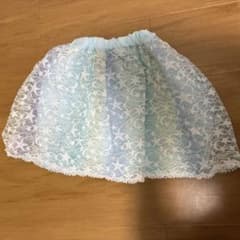 水色の星と月模様レーススカートのサムネイル