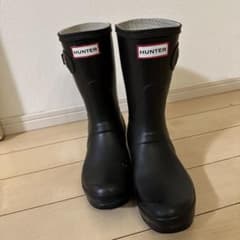 HUNTER 長靴 黒 サイドバックル付き　24センチのサムネイル