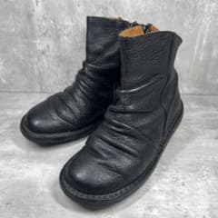 trippenトリッペン プリーツ ブーツ35 シボ革 サイドジップ 黒 - メルカリ
