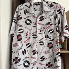ciao 総柄シャツ レコード柄 半袖 Lサイズのサムネイル