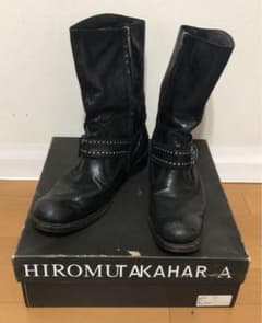 ヒロムタカハラHIROMUTAKAHARA×ロアーroar 黒ブーツ 41ハーフ - メルカリ