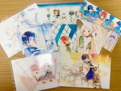 水彩イラスト　ポストカード8枚セットのサムネイル