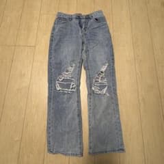 ダメージデニムパンツ ライトブルーのサムネイル