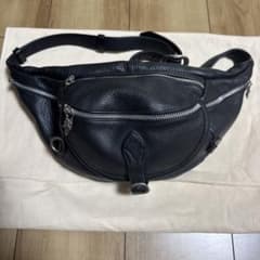 クロムハーツ レザー ボディバッグ　#1 に*中様 クロムハーツ 黒 レザー ボディバッグ - メルカリ