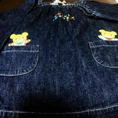 まリー様専用♡ミキハウス美品 デニム スモックMサイズのサムネイル
