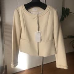 【未使用】ハロッズ　Harrods ノーカラー　ジャケット  ツイードジャケットのサムネイル