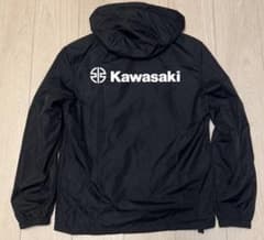 Kawasaki フード付 ナイロンジャケット XL ブラック - メルカリ