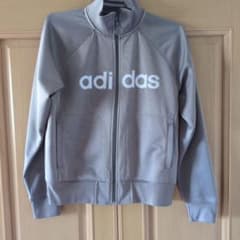 レディース■adidas グレー ジップアップジャケット　Мサイズのサムネイル