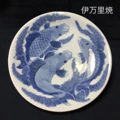 伊万里焼 染付 魚藻文 大皿 /骨董/時代物 伊万里焼 染付 魚藻文 大皿 /骨董/時代物 - メルカリ