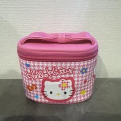サンリオ　キティ　カオハナ　ピンク　千鳥格子　ポーチ　バニティ　ボストンバッグ ハローキティ ミニミニバニティポーチ カオハナ ピンク 千鳥格子