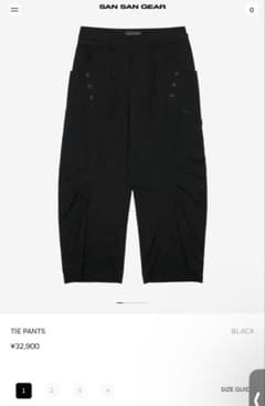 あ*き様 25aw SAN SAN GEAR TIE PANTS ブラック - メルカリ
