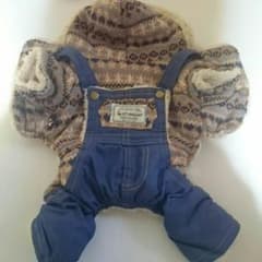 【ノーブランド品】犬の冬服 ブルージーン (M)のサムネイル