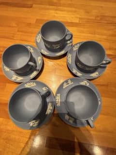 WEDGWOOD ジャスパー ティーカップ＆ソーサー 5客セット　バラ売対応可のサムネイル