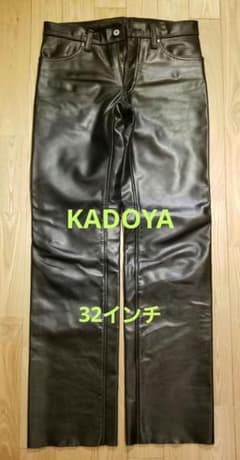 美品 KADOYA カドヤ STSレザーパンツ 32インチ - メルカリ