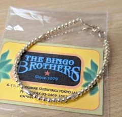 新品未使用】ビンゴブラザーズ ゴールドビーズブレスレット パイプ