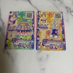 ♡アイカツカード♡パープルスターコーデ♡2枚セット♡のサムネイル