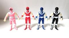 当時物 光戦隊マスクマン ソフビ 4体セット BANDAI 1987 昭和レトロ