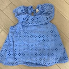 petit main 水色 フリルトップスのサムネイル