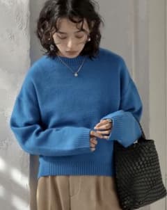 【新品 タグ付き】Re:EDIT アルパカタッチクロップド丈ニットプルオーバーのサムネイル