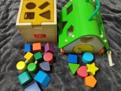 木のおもちゃ　ニチガン エドインター　知育玩具　型はめ　1歳　2歳　まとめ売りのサムネイル