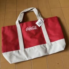 Coca-Cola コカ・コーラ トートバッグ レッド✖️ベージュ - 3