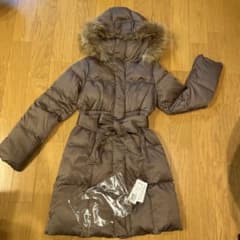 新品 クイーンズコート ❣️ブラウンファー付きロングダウンジャケット 