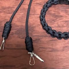 パラコードブレスレット・マスクセット　22cm 黒のサムネイル