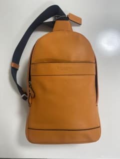 9/26,27限定価格】【新品未使用】coachオレンジレザーショルダーバッグ