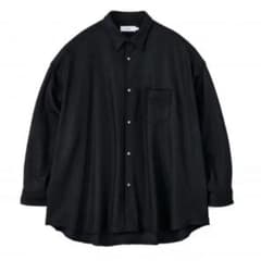 Graphpaper Wool Flannel Shirt 黒 2のサムネイル