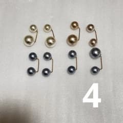 진주와 트윈 핀 브로치 8점 세트 실버 펄