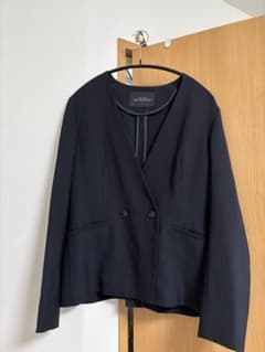UNITED ARROWS ノーカラージャケット ネイビーのサムネイル