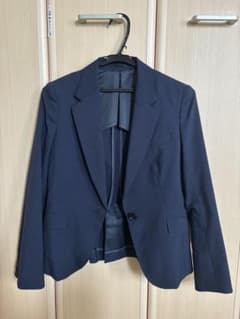 ネイビー スーツセット　ジャケット(サイズ9)スカート(64㎝)のサムネイル